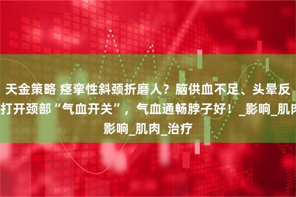 天金策略 痉挛性斜颈折磨人？脑供血不足、头晕反应慢？打开颈部“气血开关”，气血通畅脖子好！_影响_肌肉_治疗